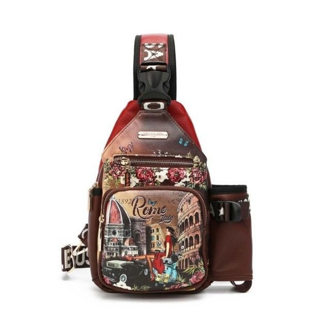 Nicole Lee Sling Backpack With Bottle Holder